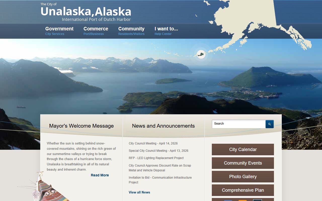 City of Unalaska Alaska relevant to Unalaska death records research